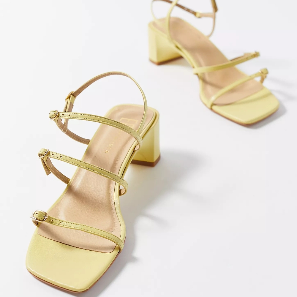 E8 By Miista Coquina Sandal Strappy Buckle Yellow 39